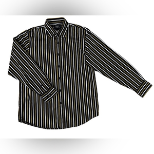 Indigo Palms Tommy Bahama Mens Blue Striped Long Sleeve Button Down Shirt‎ F19